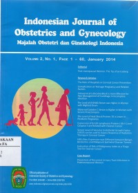 Image of Indonesian Journal of Obstetrics and Gynecology Vol.2 No.1 Januari 2014
