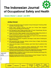 Image of The Indonesian Journal of Occupational Safety and Health Vol.2 No.1, Januari - Juni 2013