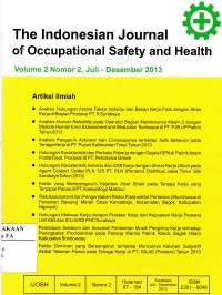 Image of The Indonesian Journal of Occupational Safety and Health Vol.3 No.1, Januari - Juni 2014