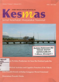 Image of Jurnal Kesehatan Masyarakat Nasional Vol. 7 No. 7, Februari 2013