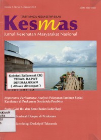 Image of Jurnal Kesehatan Masyarakat Vol.7 No.3, Oktober 2012